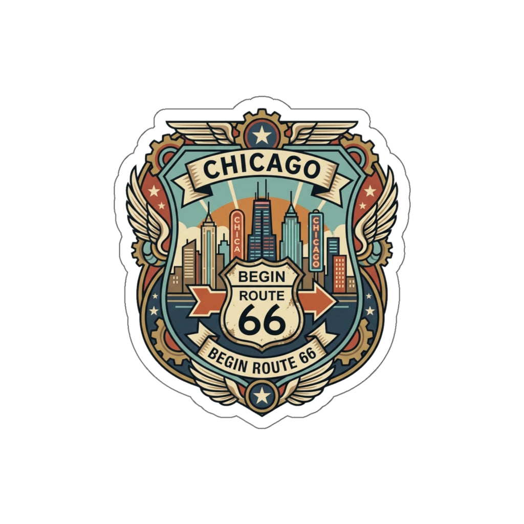 Chicago Sticker — Begin Route 66