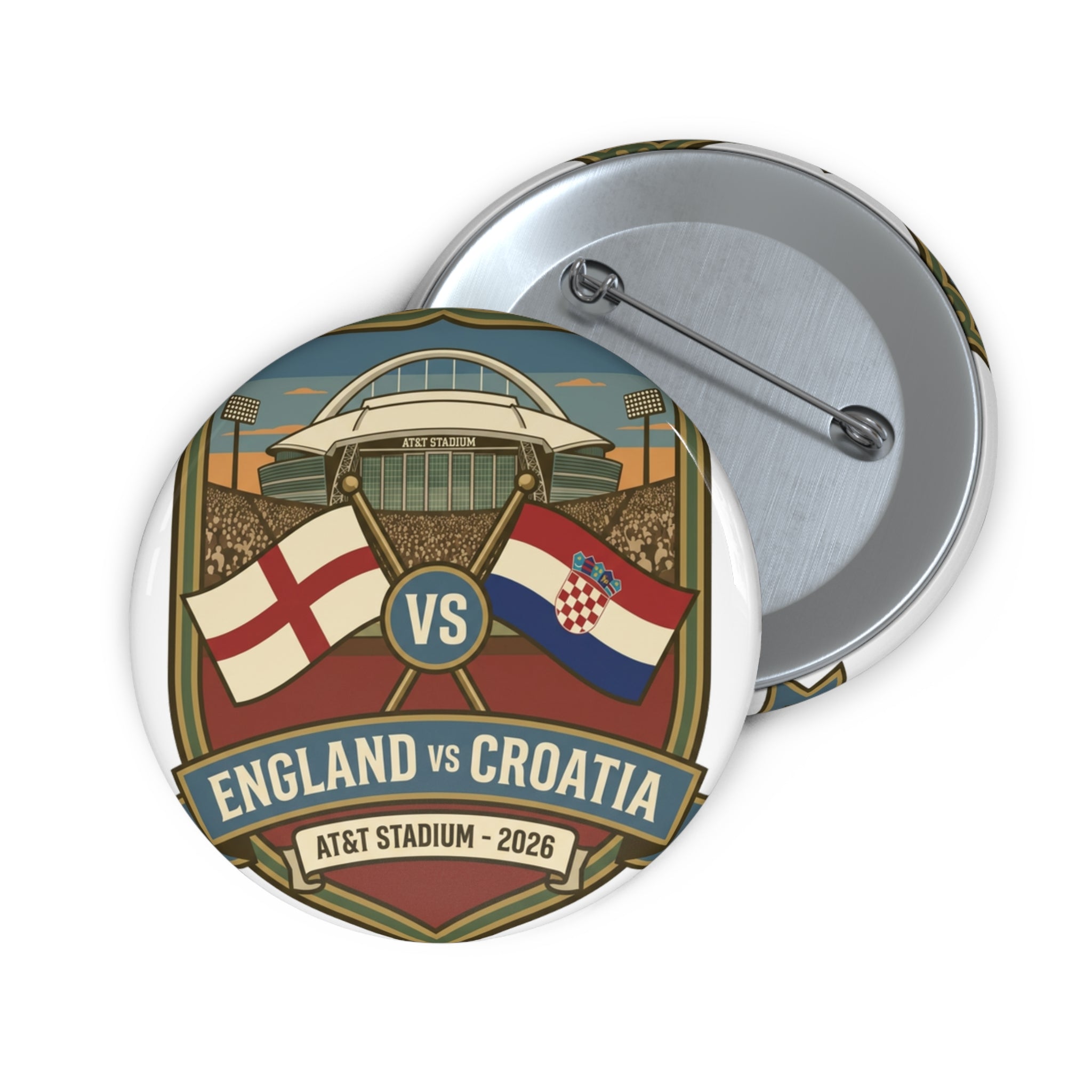 England vs Croatia Pin — AT&T Stadium