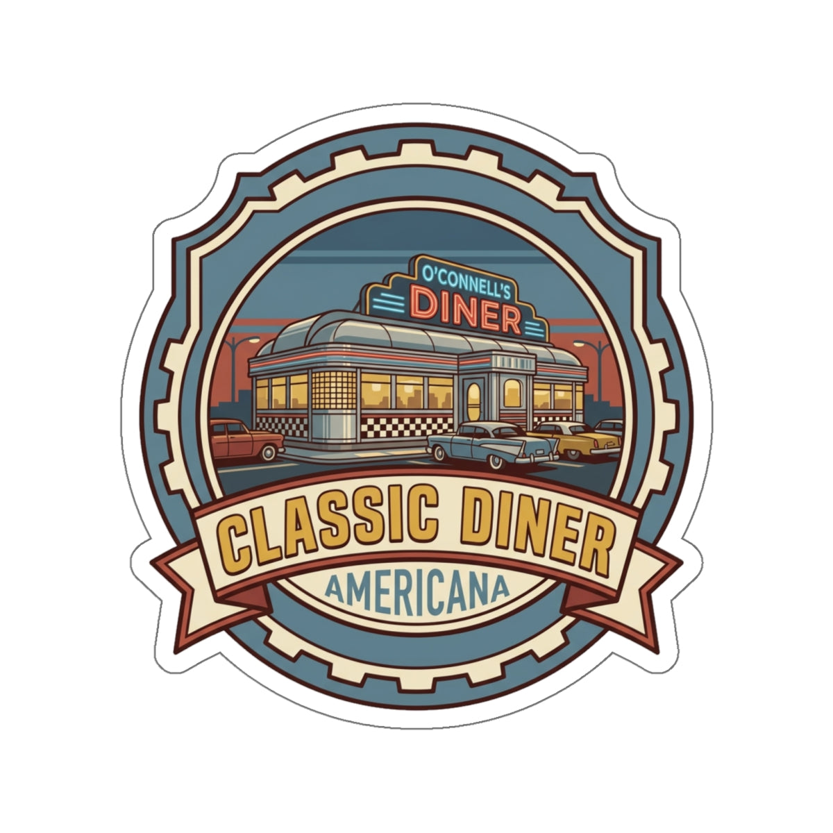 Classic Diner Sticker — Americana
