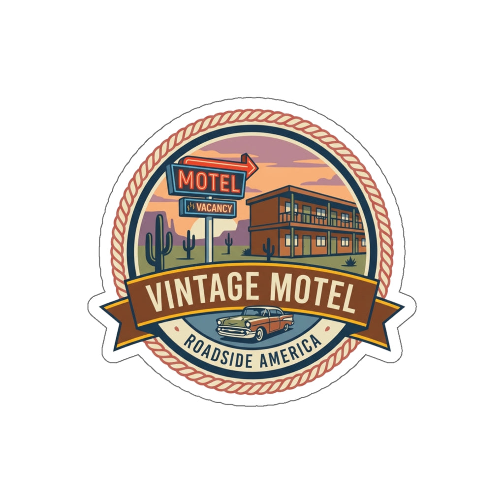 Vintage Motel Sticker — Roadside America