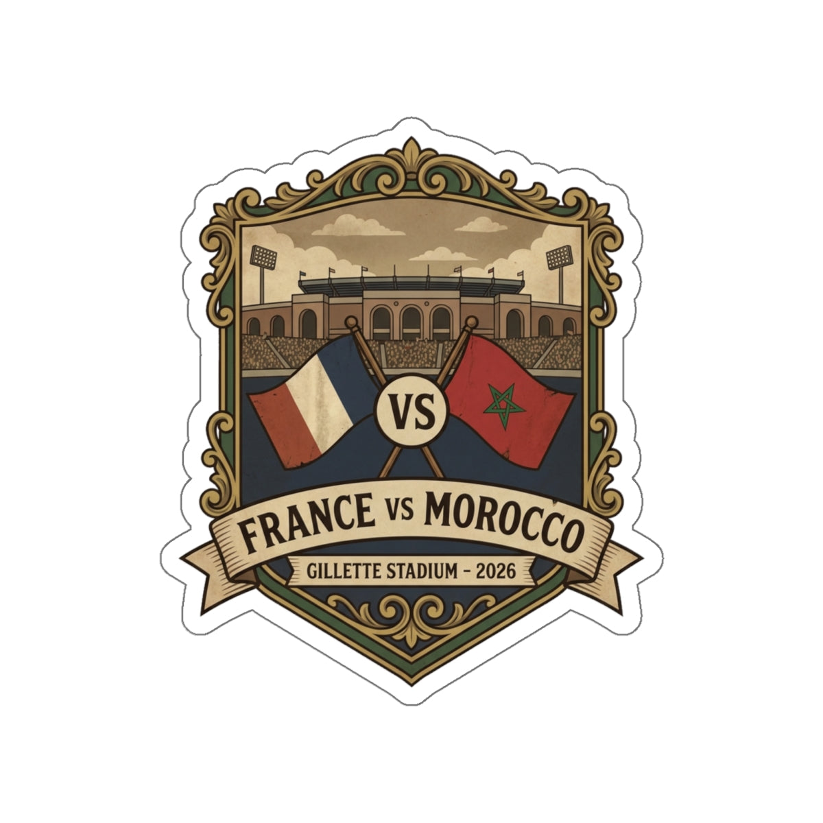 France vs Morocco Sticker — World Cup 2026