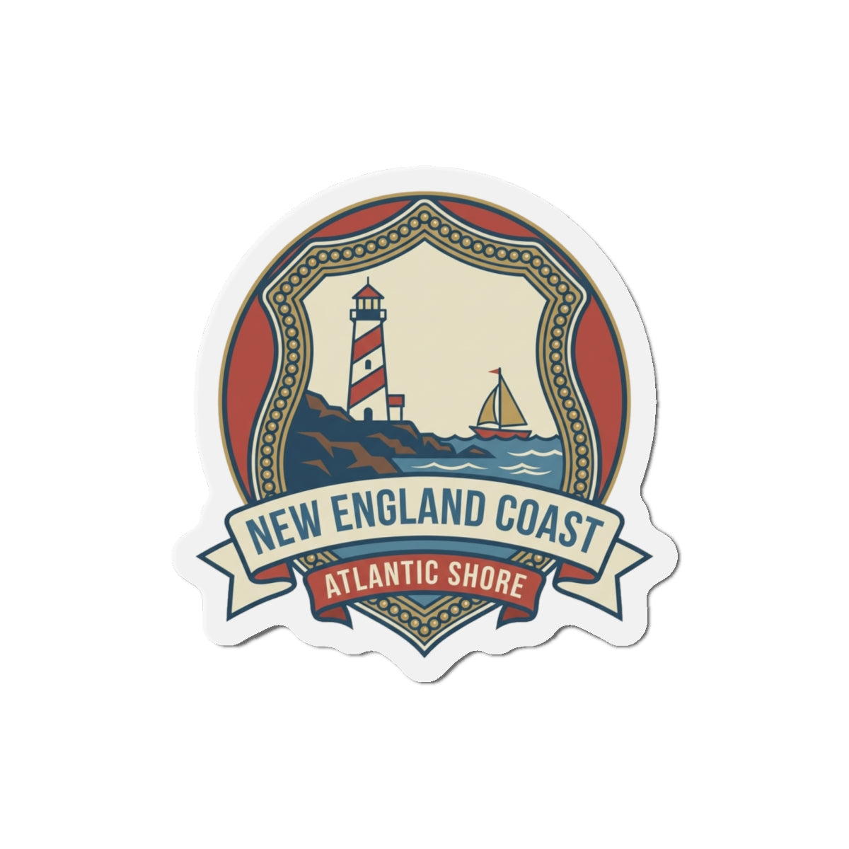 New England Coast Magnet — Atlantic Shore