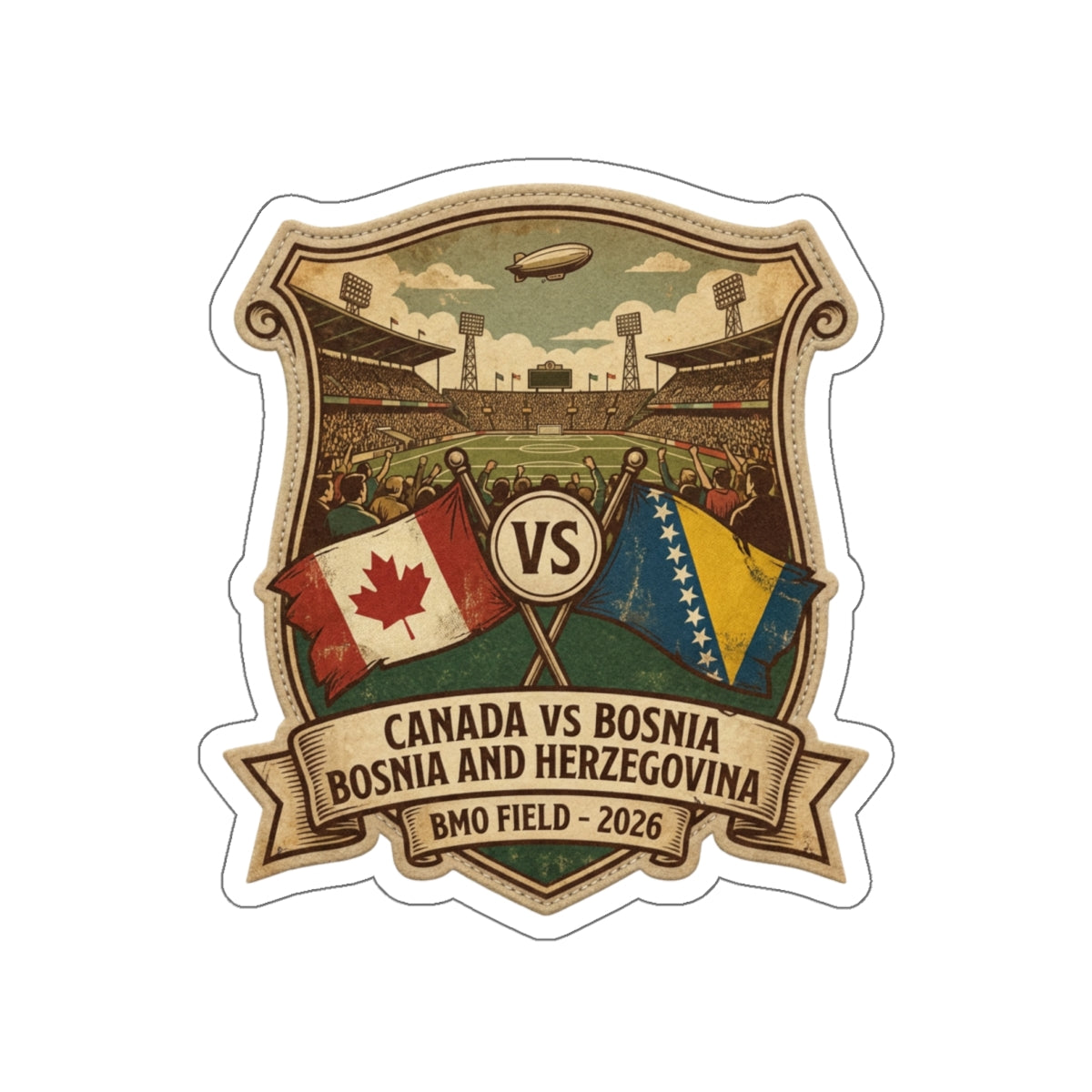 Canada vs Bosnia & Herzegovina Sticker — World Cup 2026