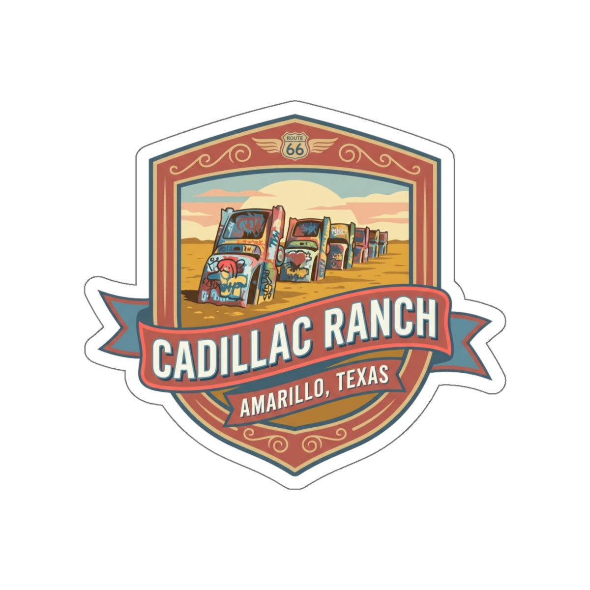 Cadillac Ranch Sticker — Amarillo, Texas