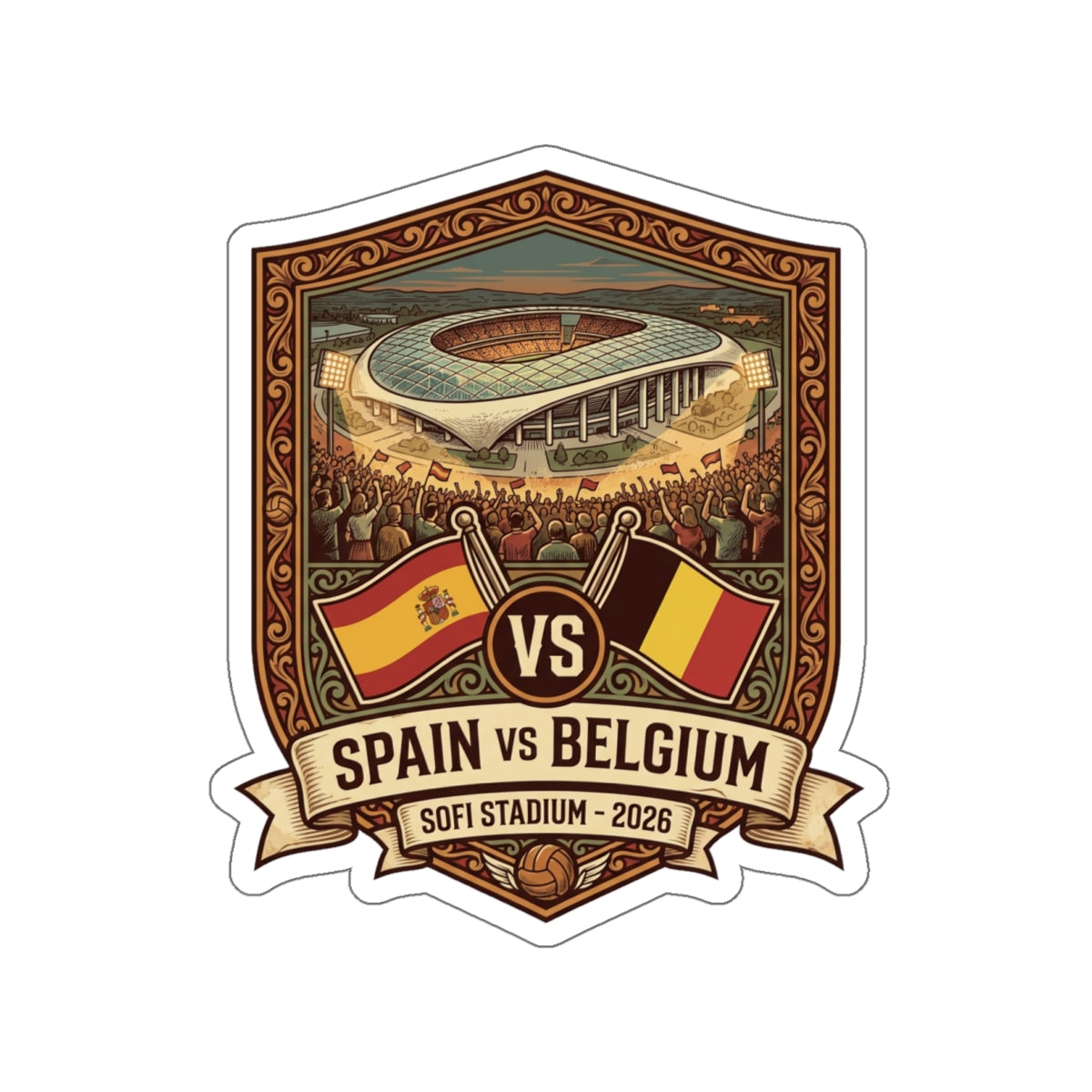 Spain vs Belgium Sticker — World Cup 2026