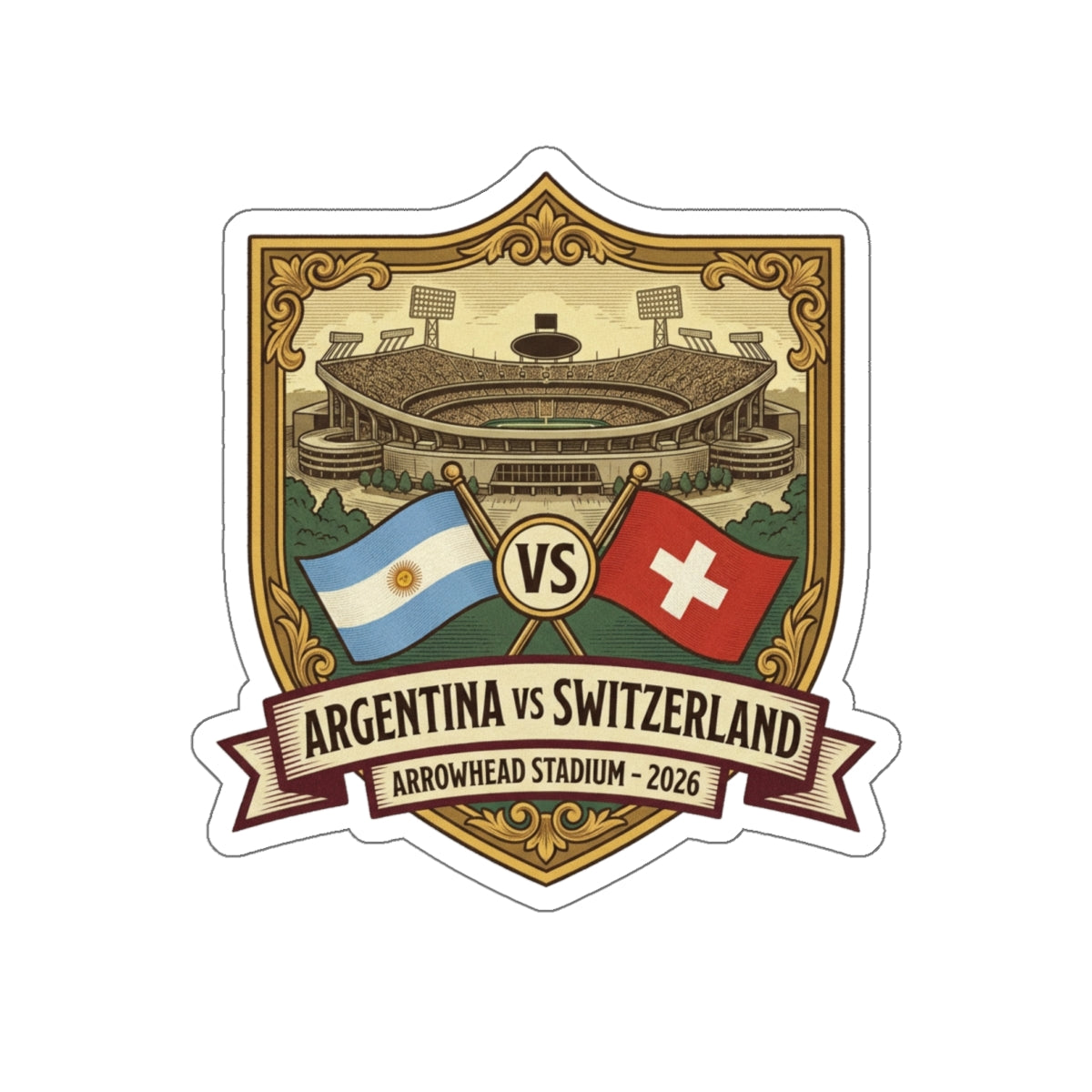 Argentina vs Switzerland Sticker — World Cup 2026