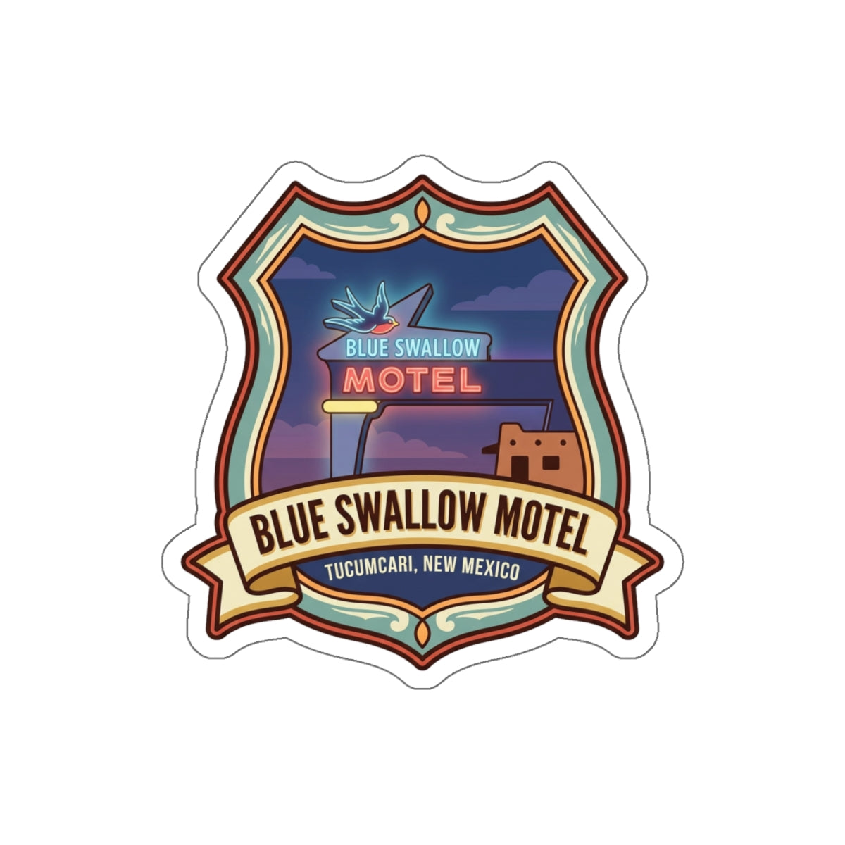 Blue Swallow Motel Sticker — Tucumcari, New Mexico