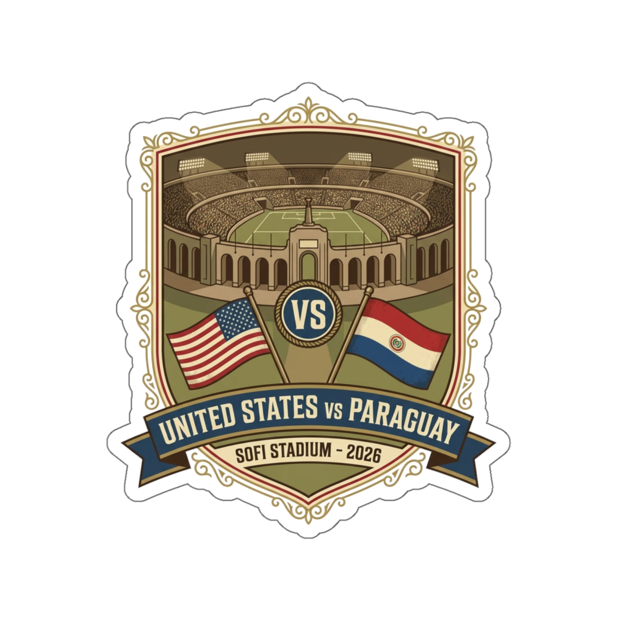 USA vs Paraguay Sticker — World Cup 2026