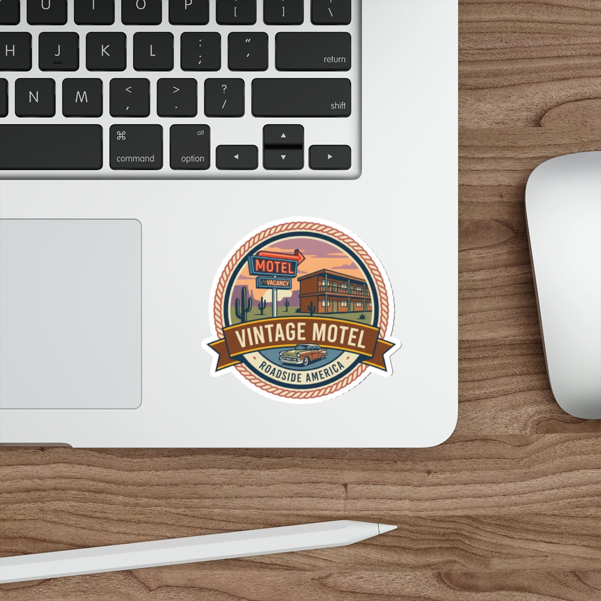 Vintage Motel Sticker — Roadside America