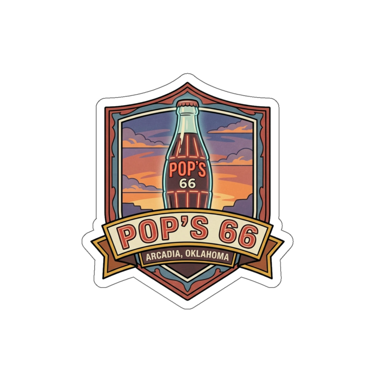 Pop's 66 Sticker — Arcadia, Oklahoma
