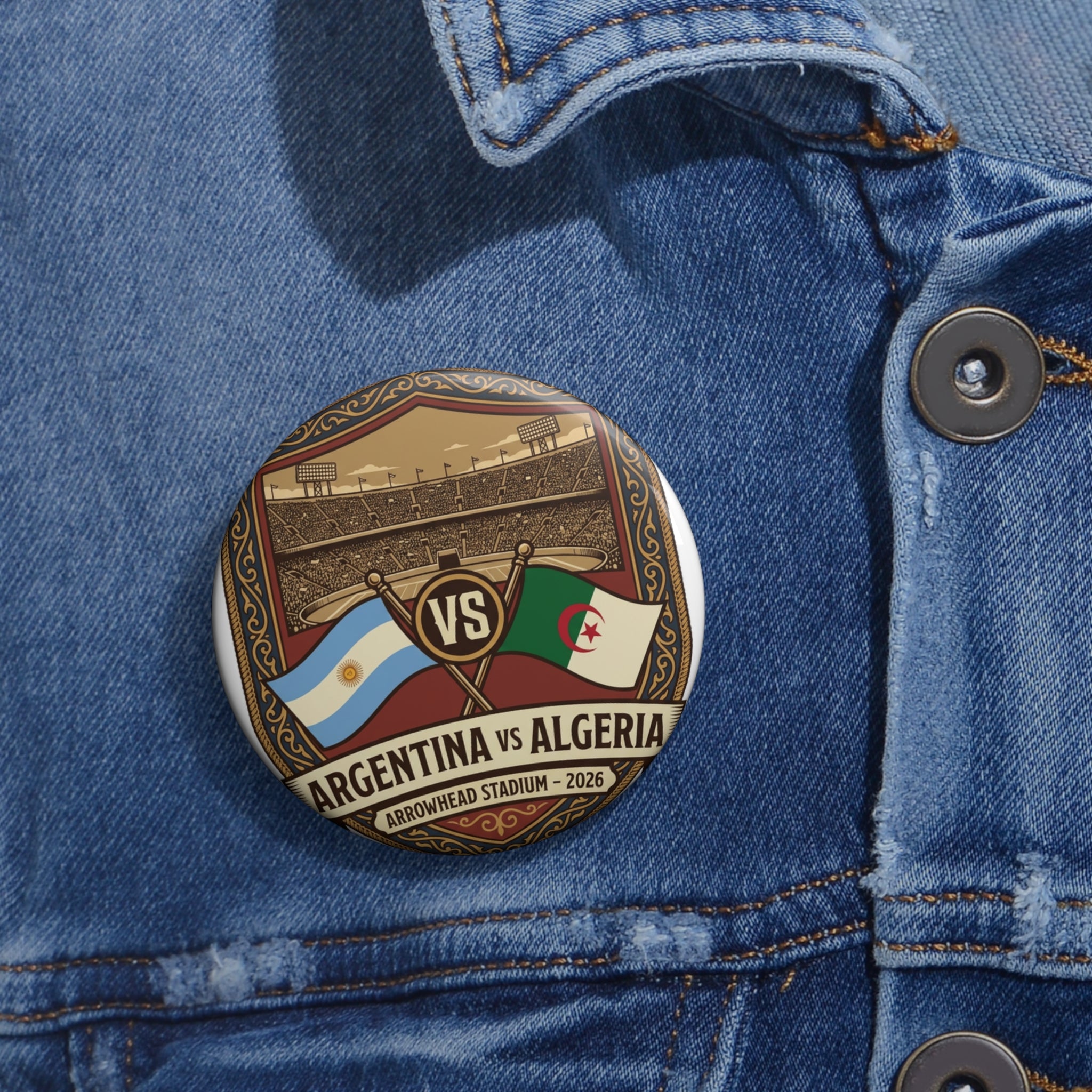 Argentina vs Algeria Pin — Arrowhead Stadium
