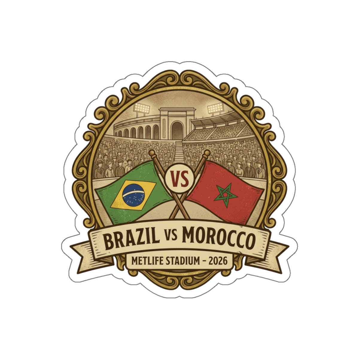 Brazil vs Morocco Sticker — World Cup 2026