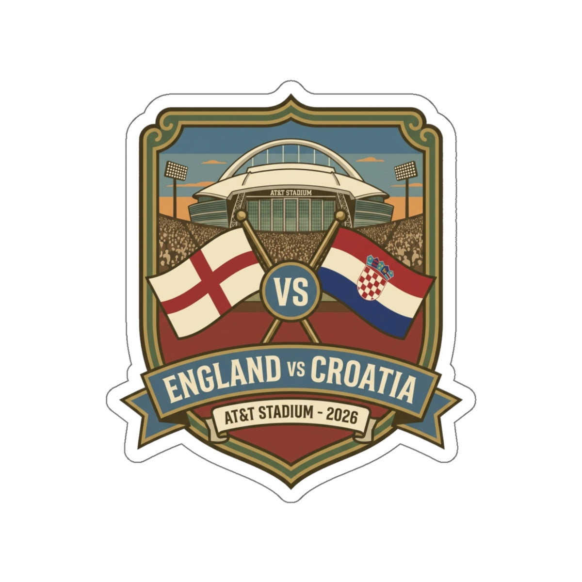 England vs Croatia Sticker — World Cup 2026