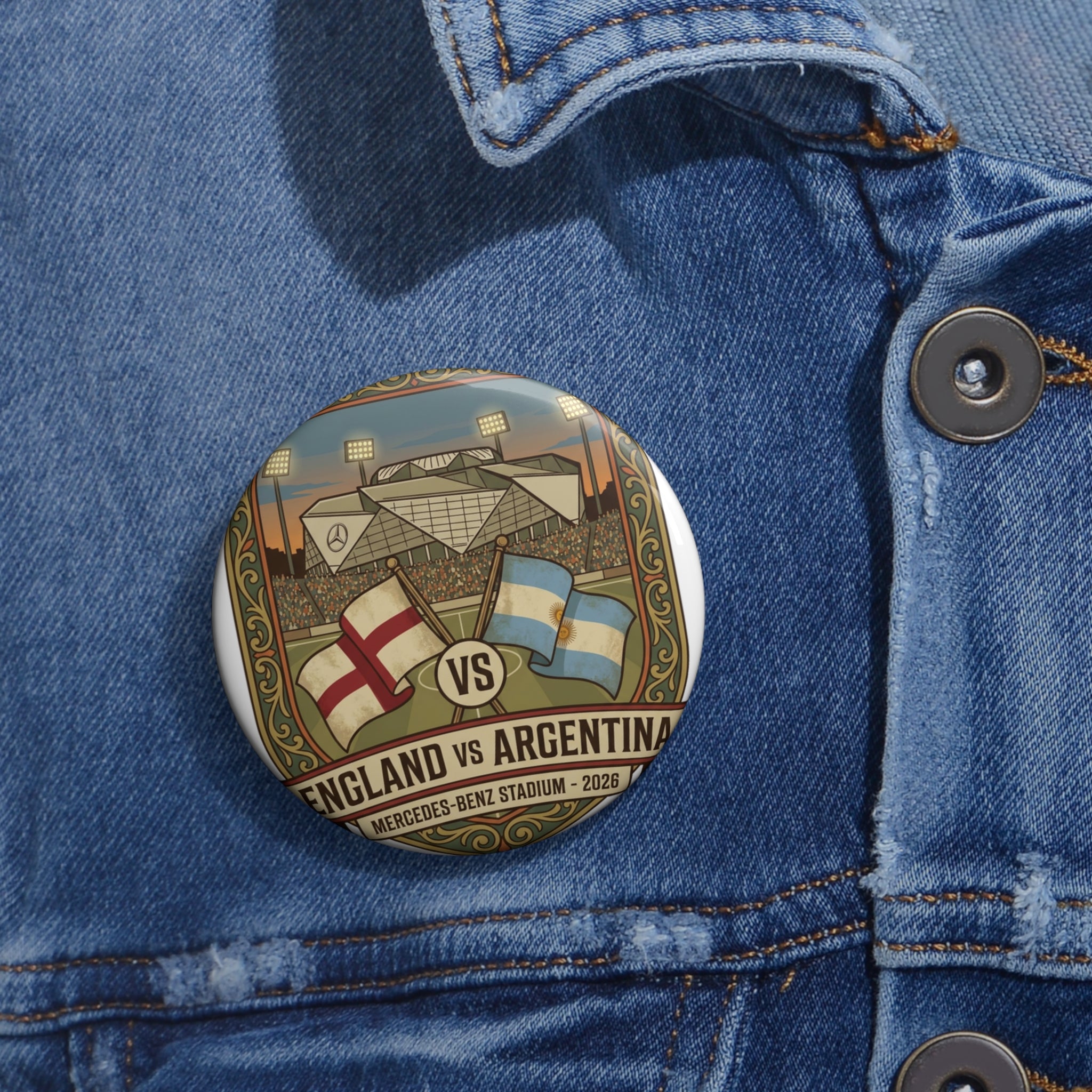 England vs Argentina Pin — Mercedes-Benz Stadium