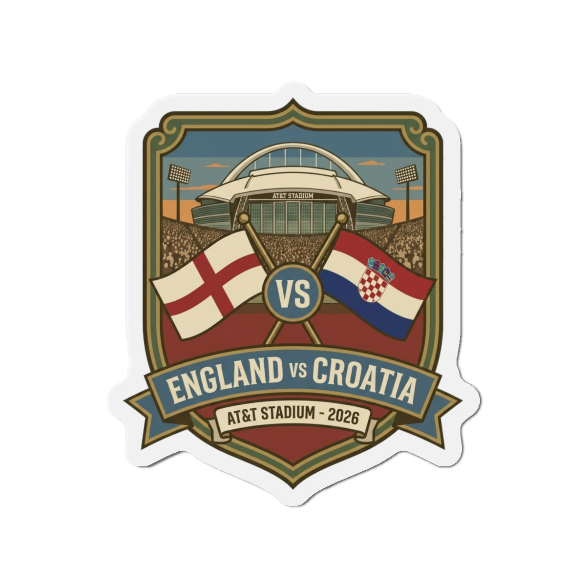 England vs Croatia Magnet — World Cup 2026