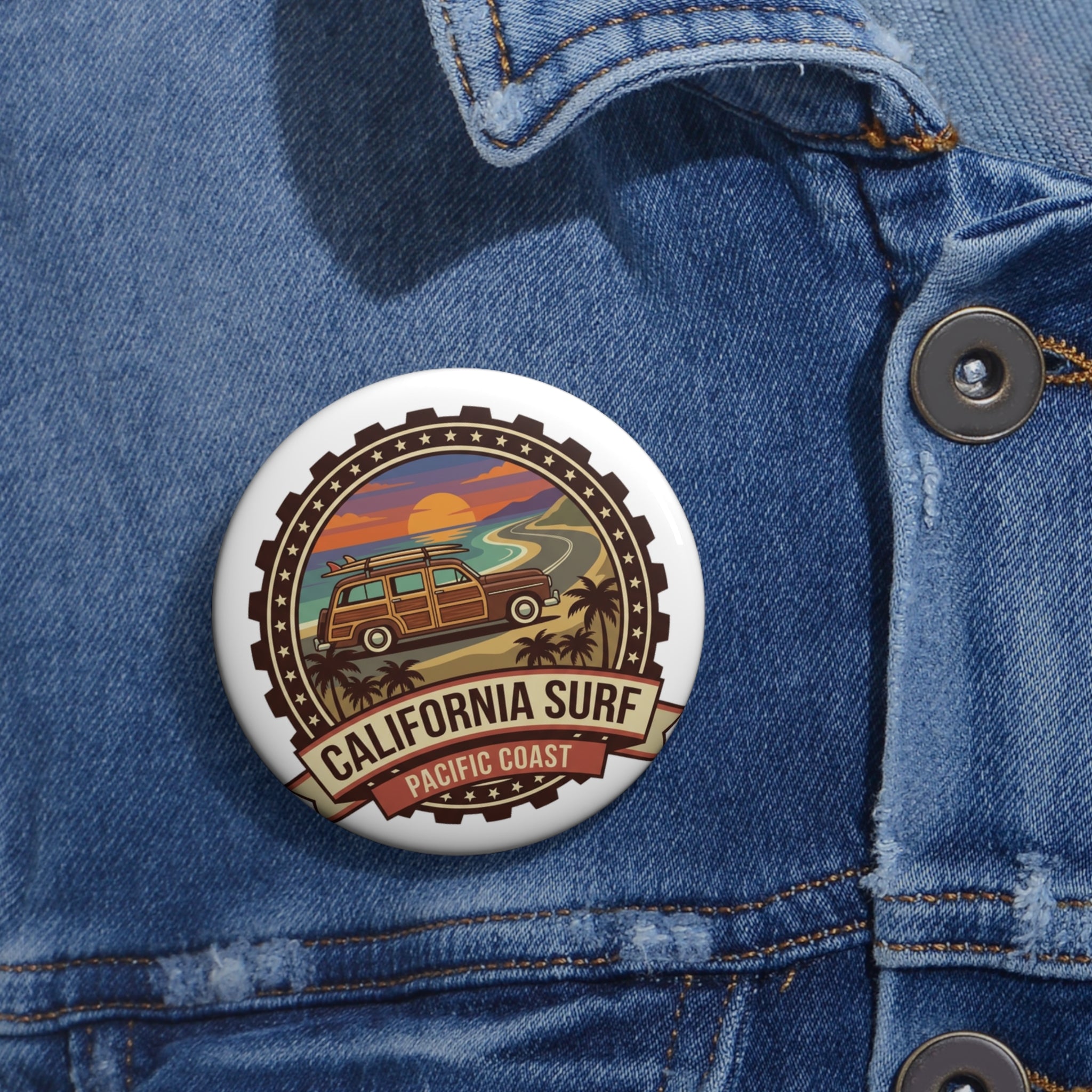California Surf Pin — Pacific Coast