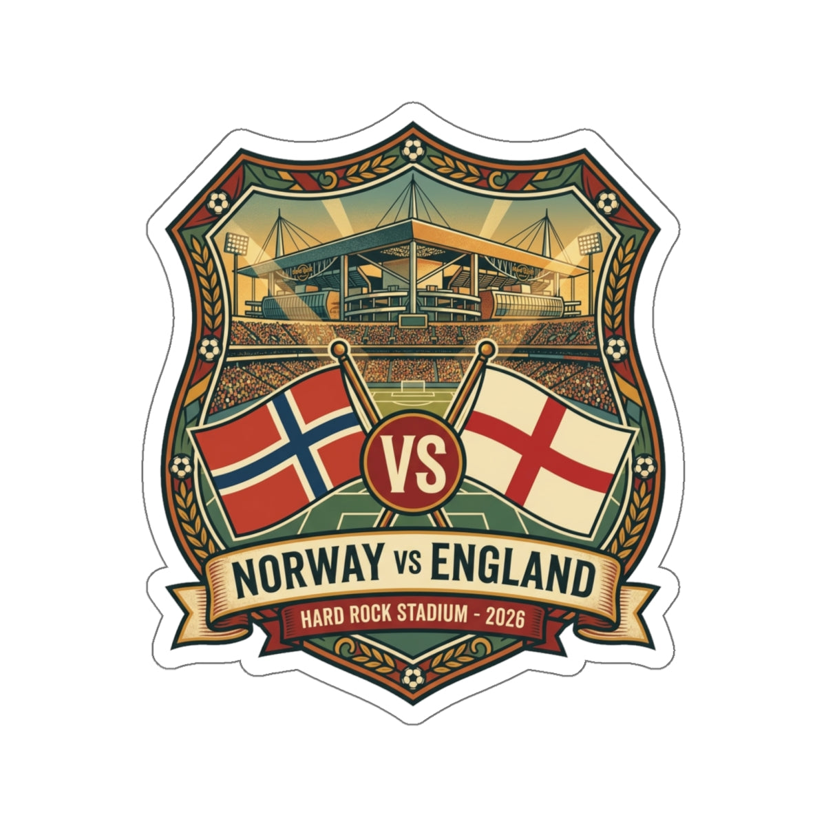 Norway vs England Sticker — World Cup 2026