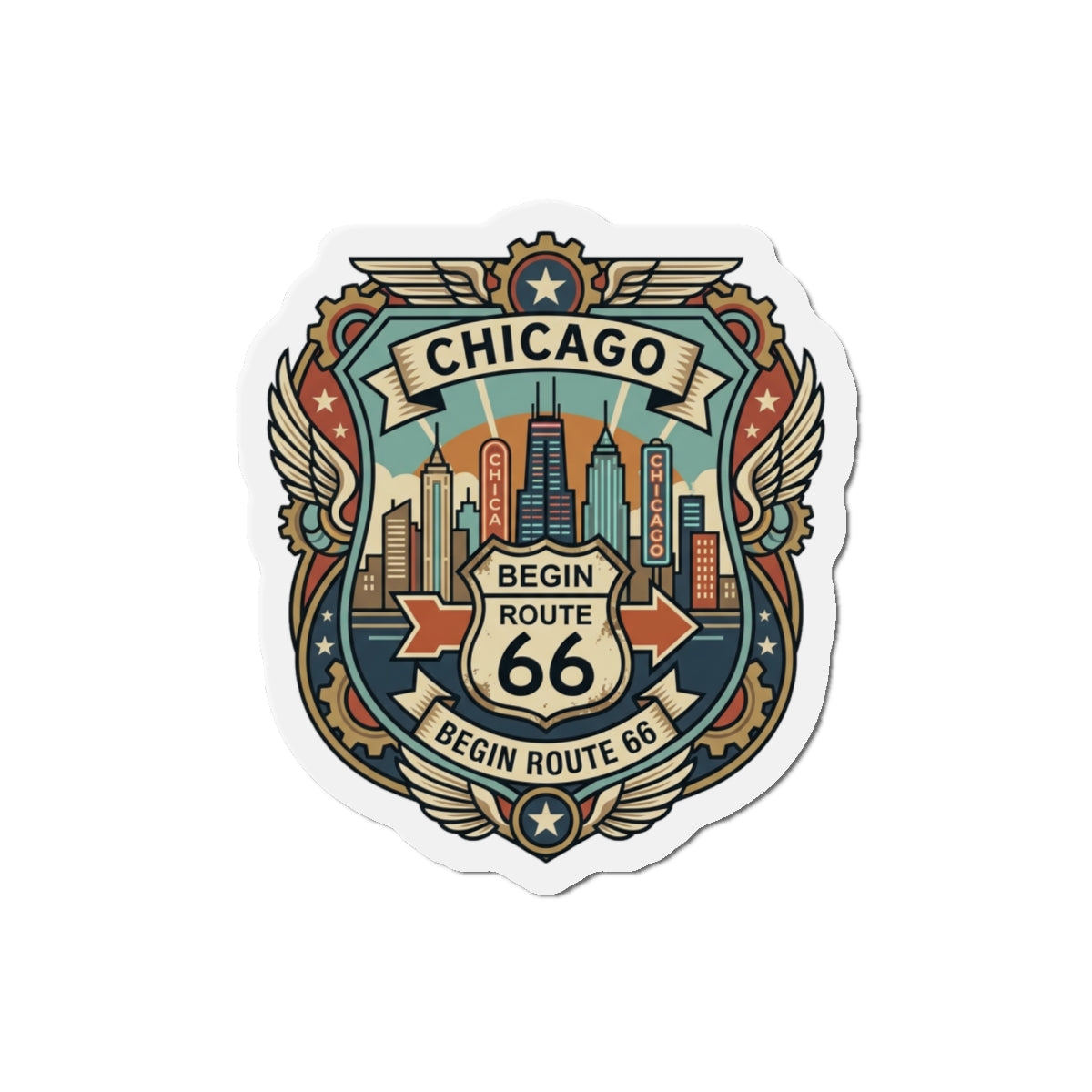 Chicago Magnet — Begin Route 66