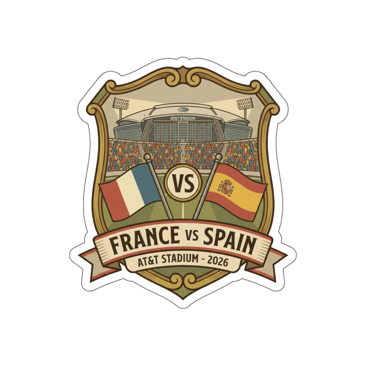 France vs Spain Sticker — World Cup 2026