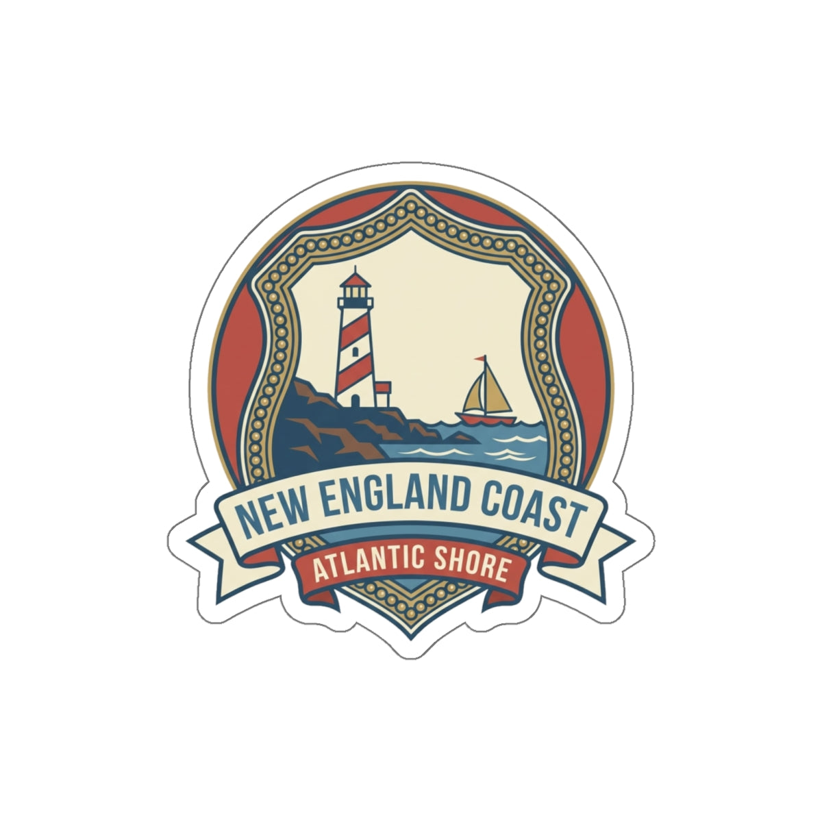 New England Coast Sticker — Atlantic Shore