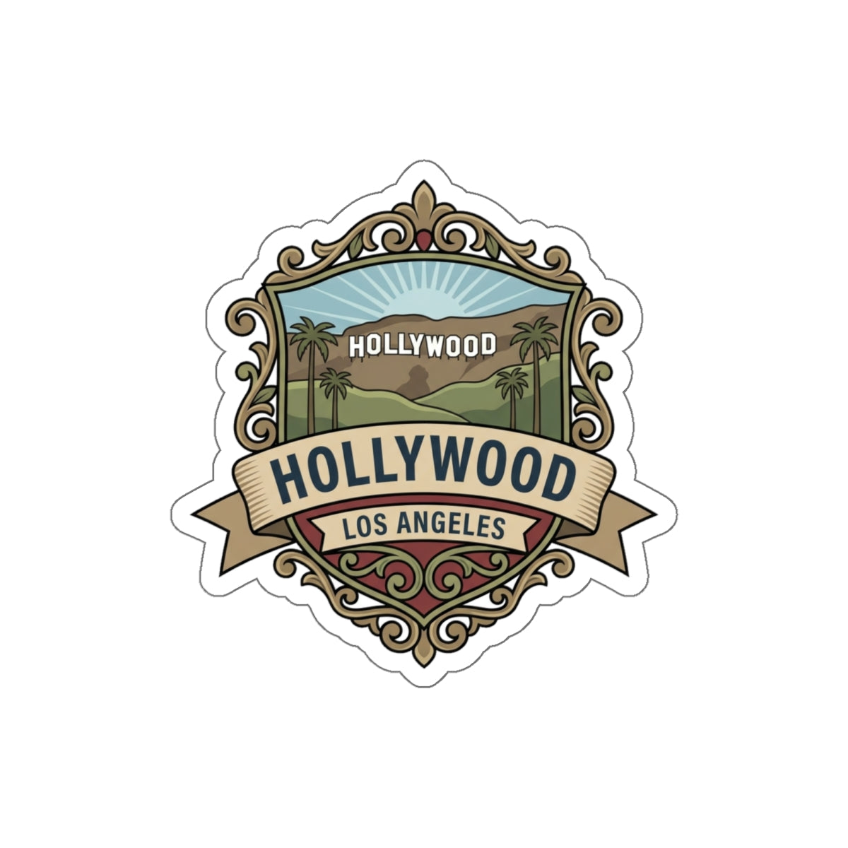 Hollywood Sticker — Los Angeles